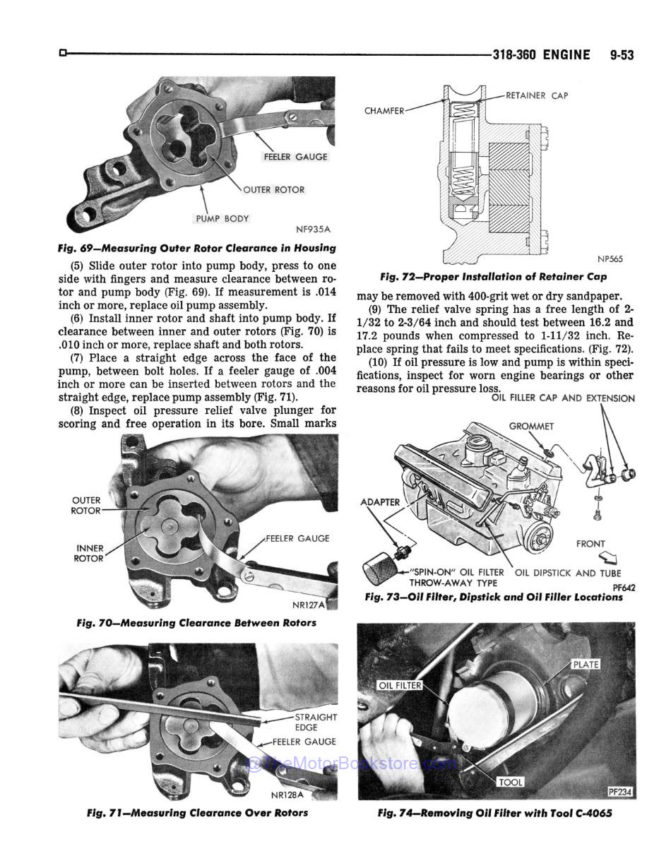 1977 Plymouth & Dodge Van Shop Manual - Sample Page 1 - 318-360 Engine