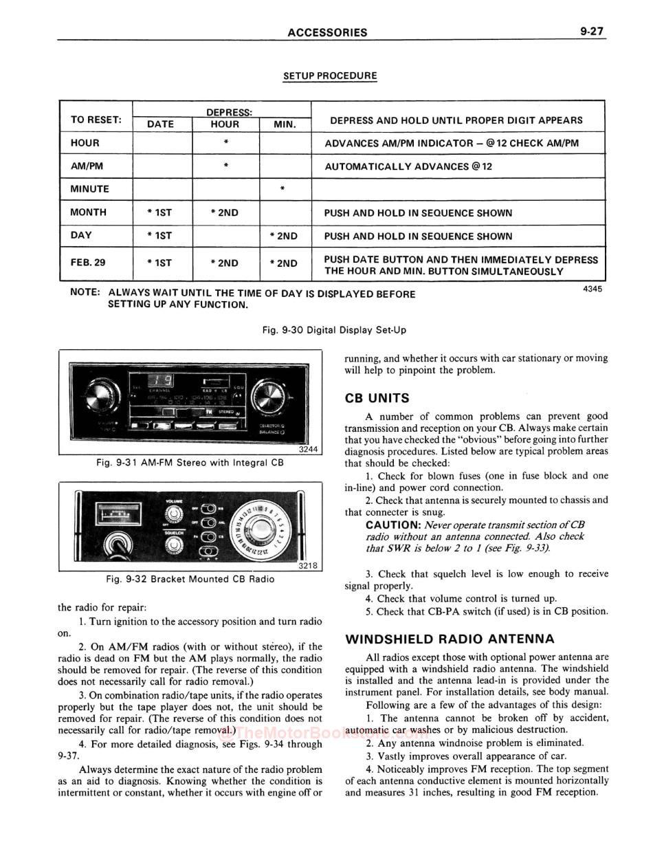 1977 Pontiac Shop ManualSample Page - CB Units