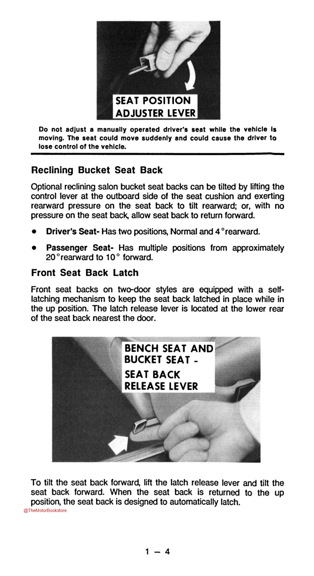 1978 Camaro Owner's Manual - Sample Page