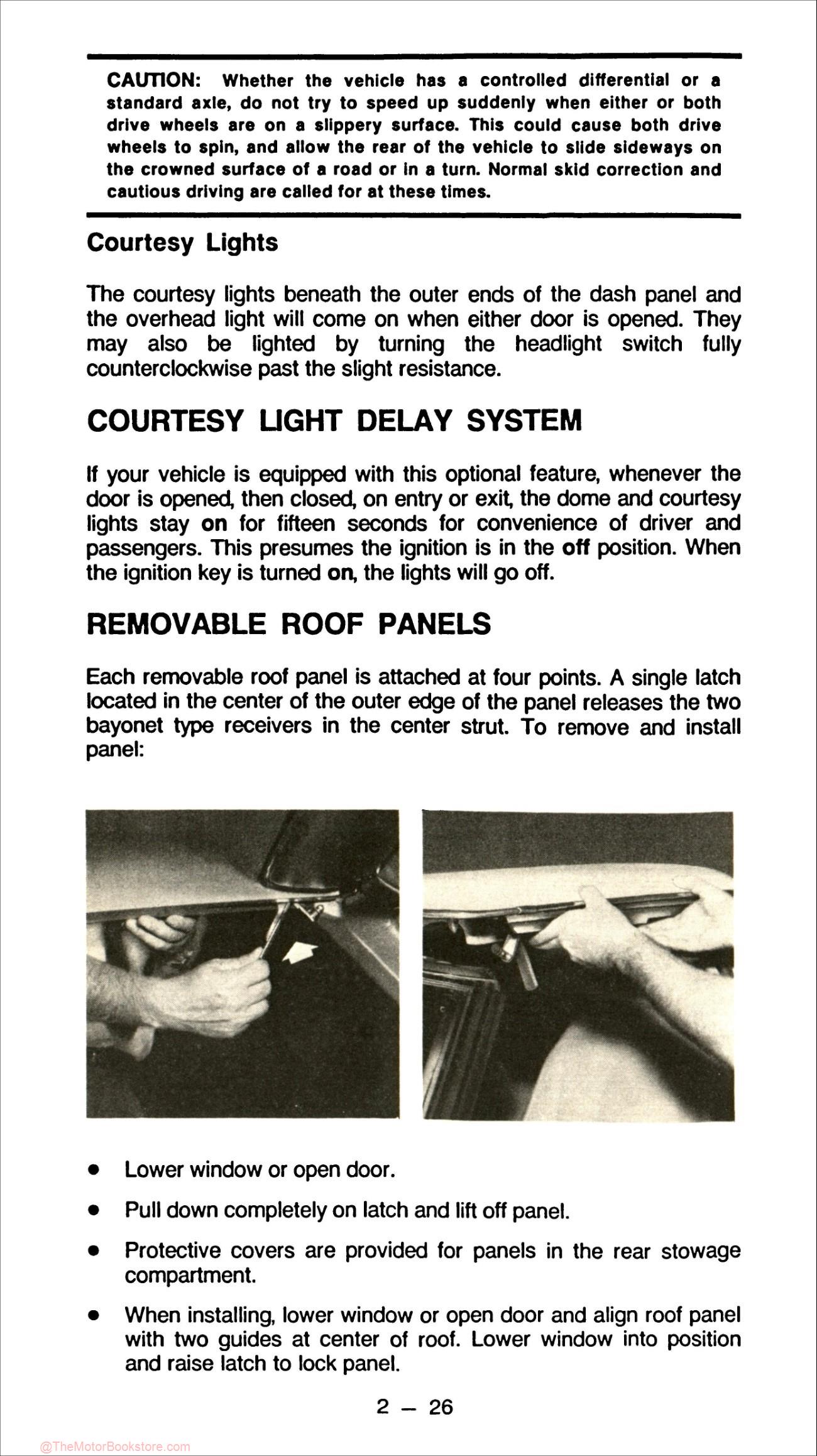 1978 Corvette Limited Edition / Pace Car Owners Manual - Sample Page 1