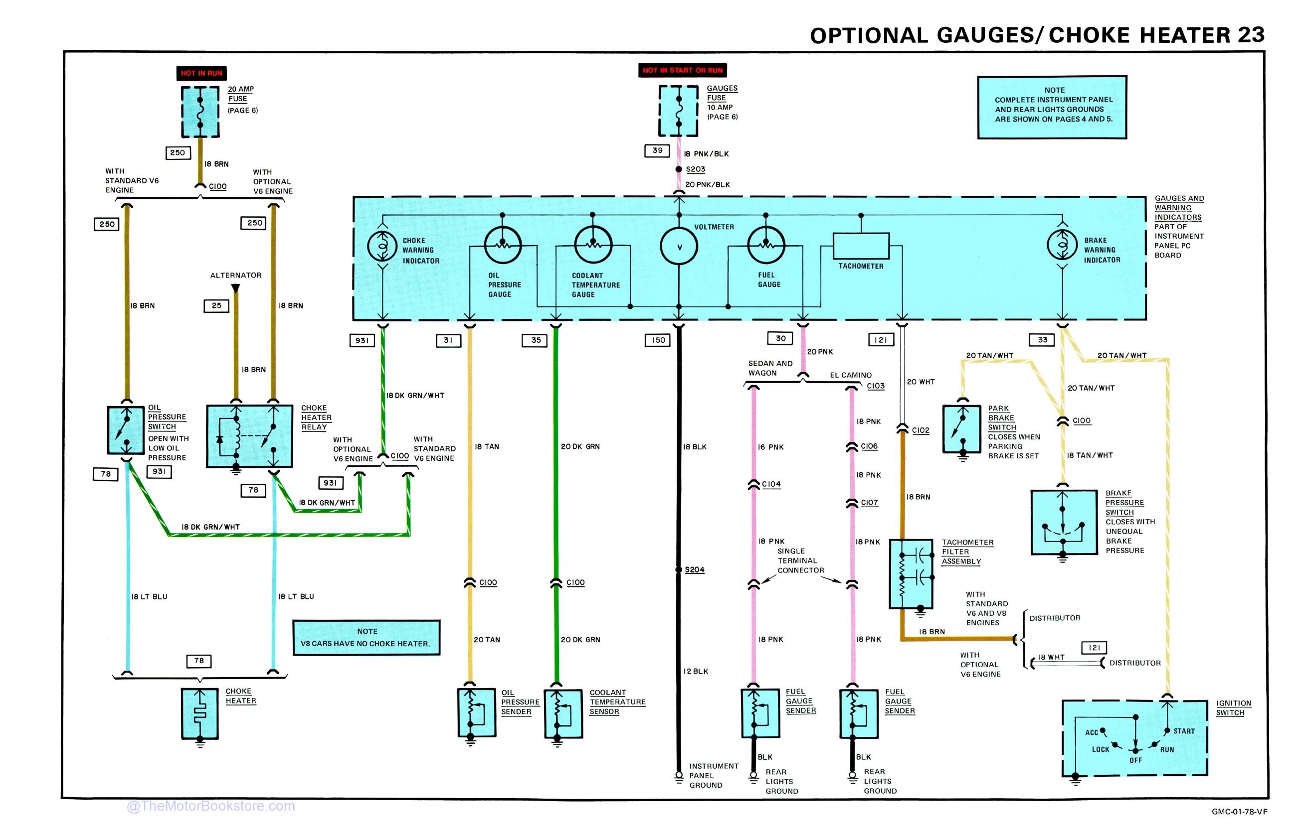 1978 Malibu, Monte Carlo, El Camino Electrical Troubleshooting Manual - Sample Page