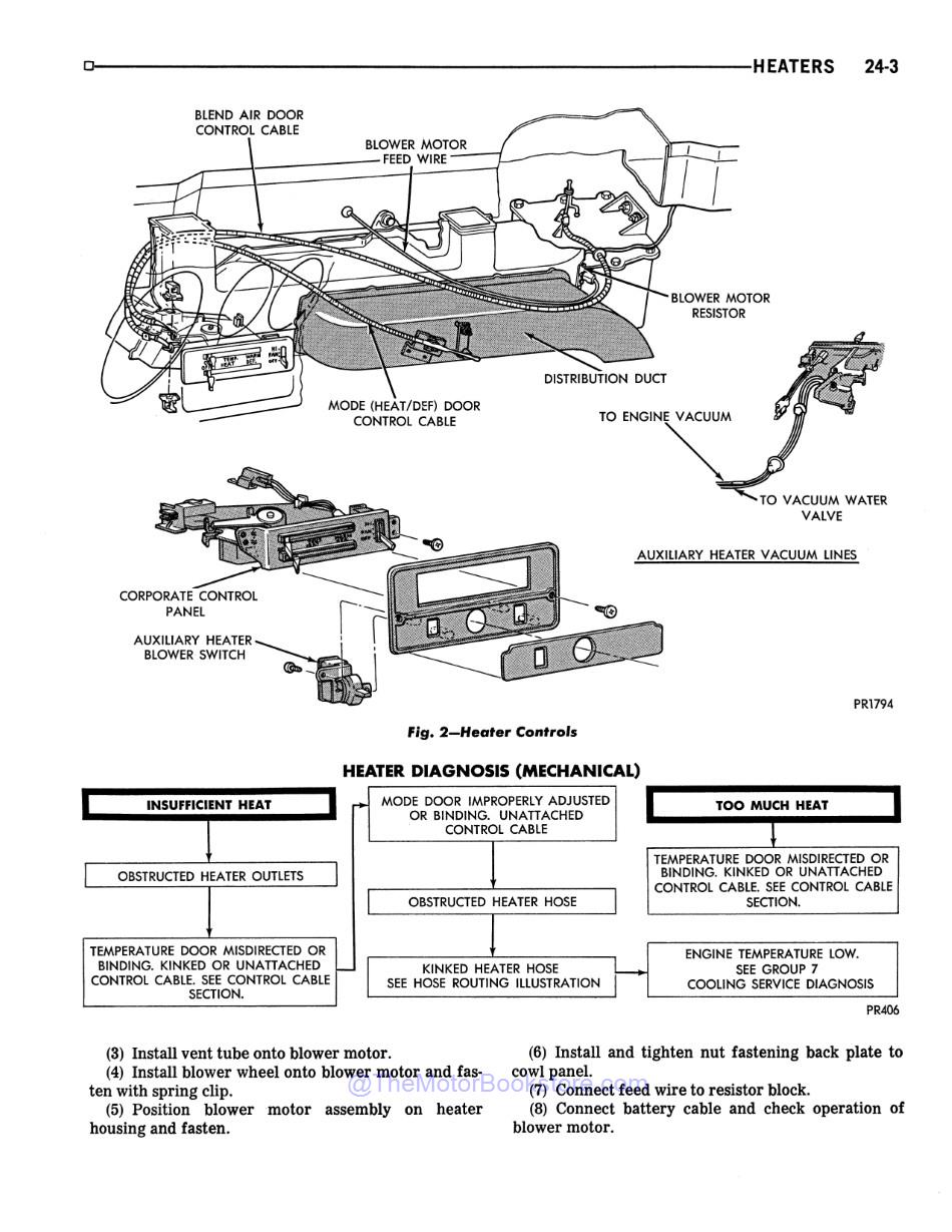 1978 Plymouth & Dodge Van Shop Manual - Sample Page 2 - Heaters