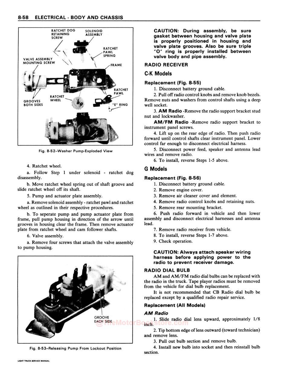1979 Chevrolet Light Duty Truck Service ManualSample Page - Electrical - Body & Chassis