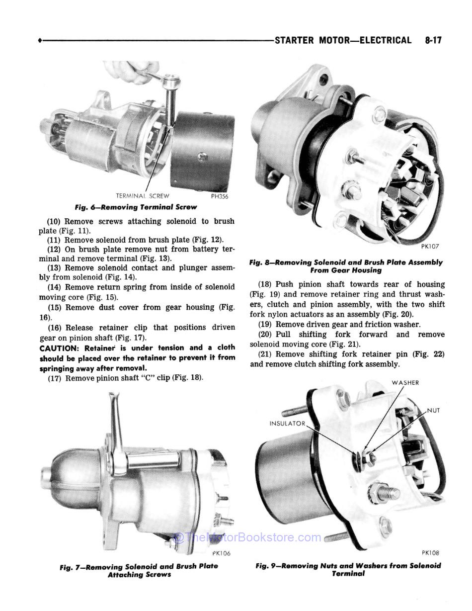 1979 Dodge Truck 100-400 / Ramcharger / Trail Duster Shop Manual - Sample Page 1 - Starter Motor