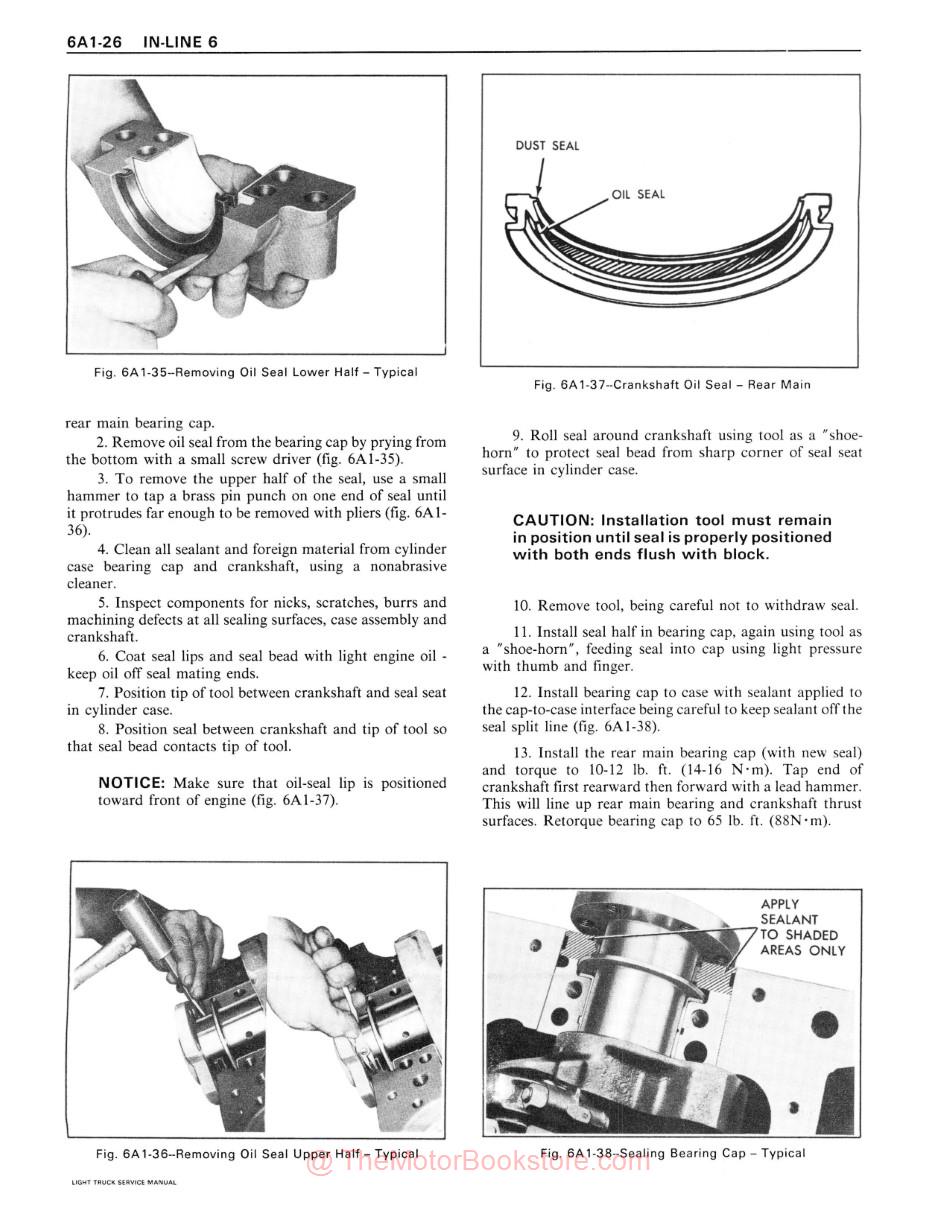 1979 GMC LD Truck Service Manual - Sample Page - Oil Seal
