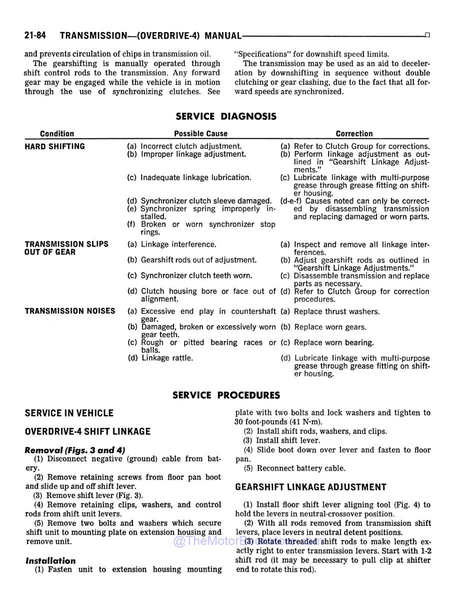 1979 Plymouth & Dodge Van Shop Manual - Sample Page 3 - Transmission