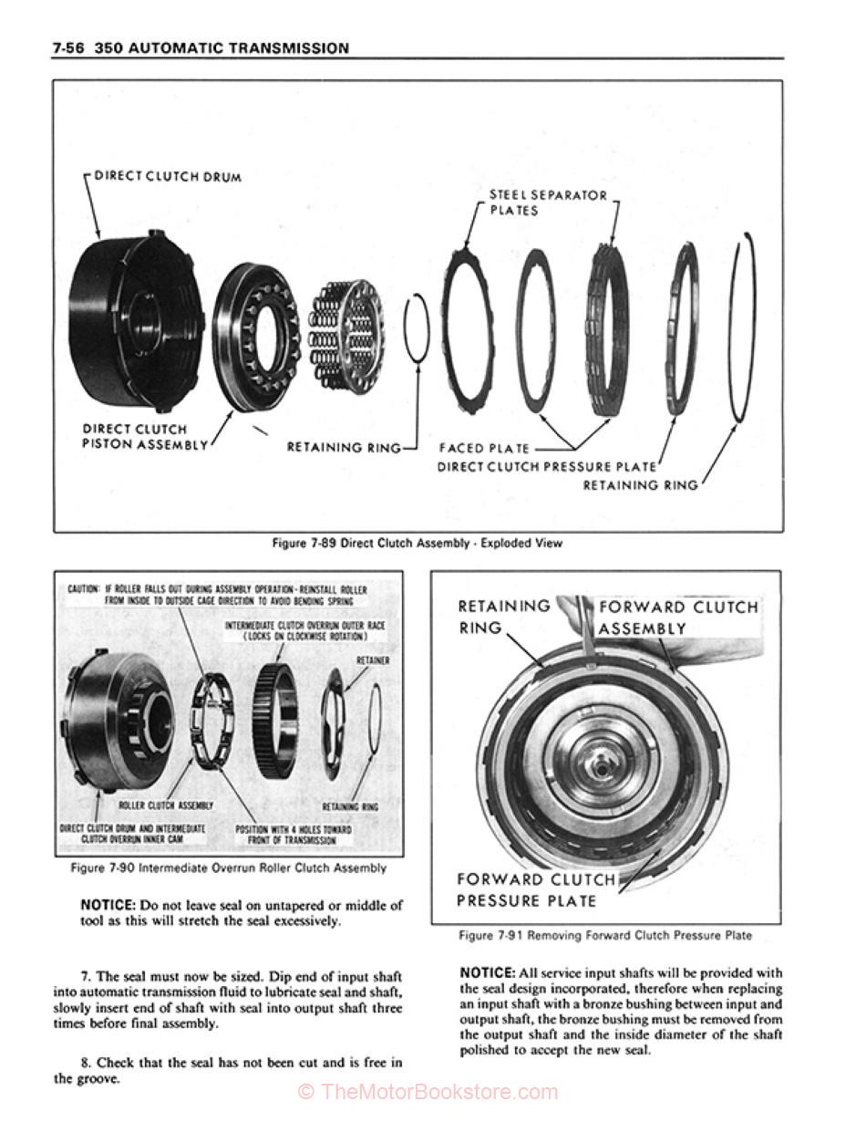 1980 Cadillac 4.1L V-6 Shop Manual Supplement - OEM - 350 Automatic Transmission