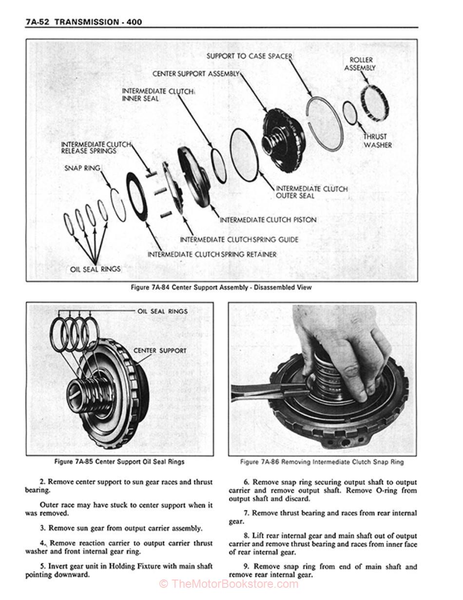 1980 Cadillac Shop Manual - OEM - Transmission - 400