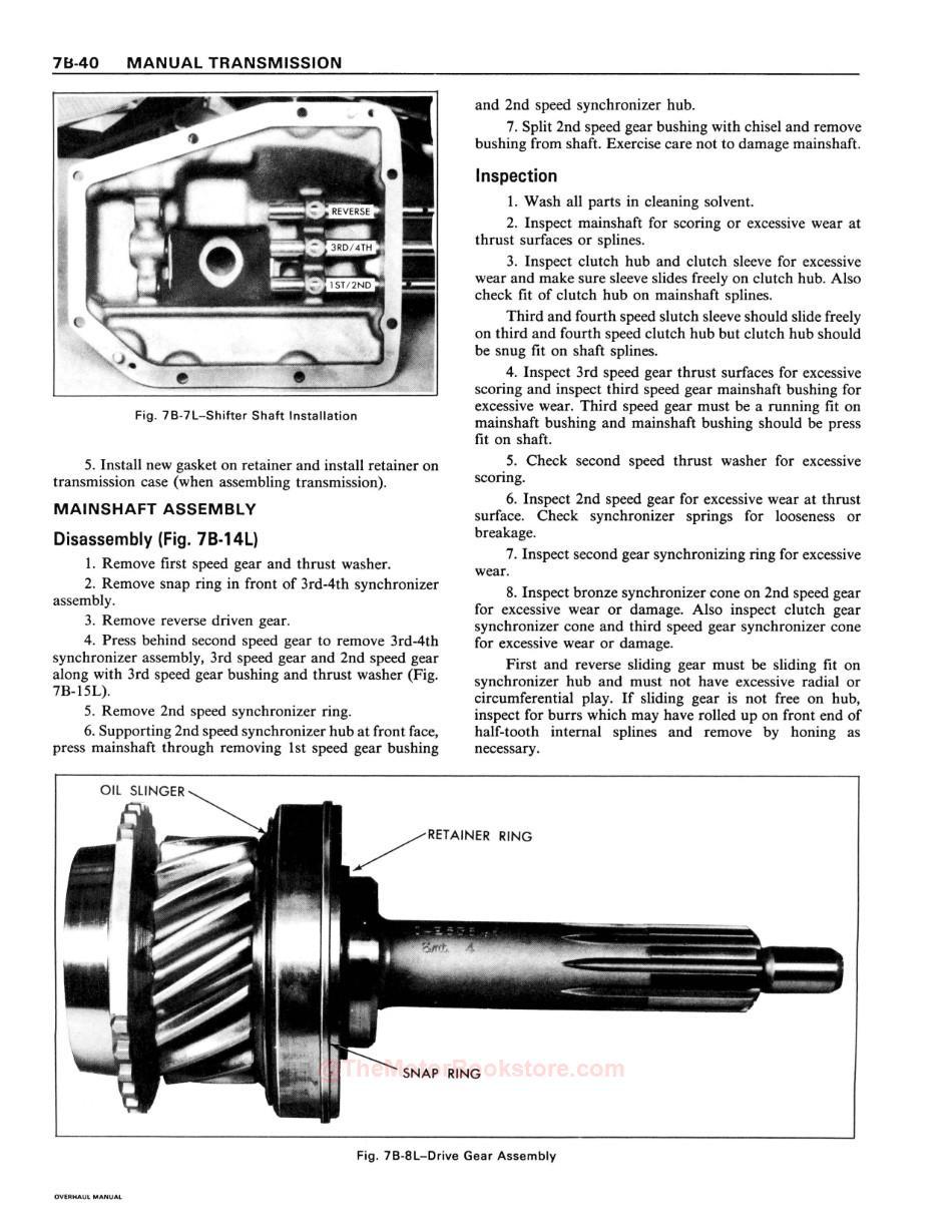 1980 Chevrolet Car / Truck Unit Repair ManualSample Page - Mainshaft Assembly