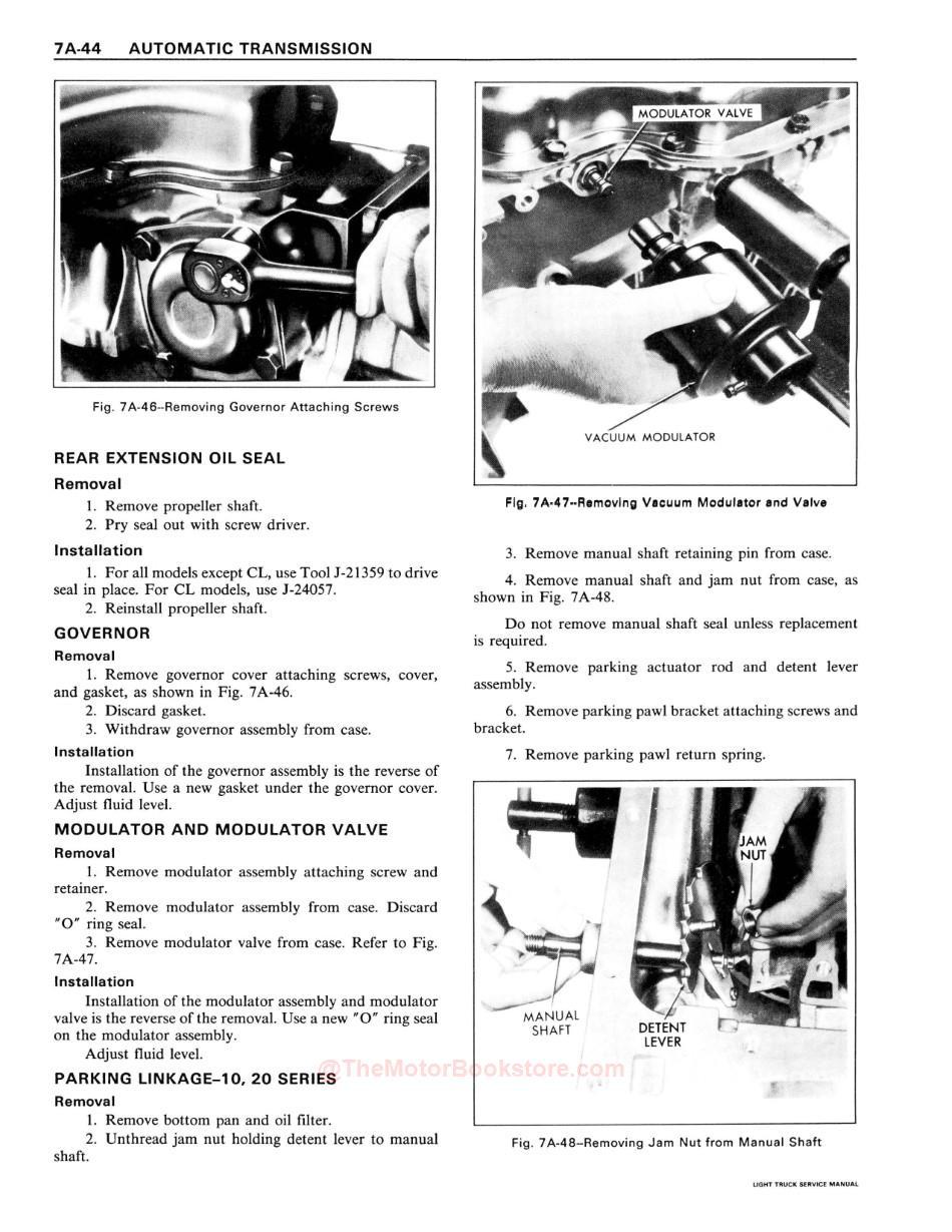 1980 Chevrolet Light Duty Truck Service ManualSample Page - Transmission