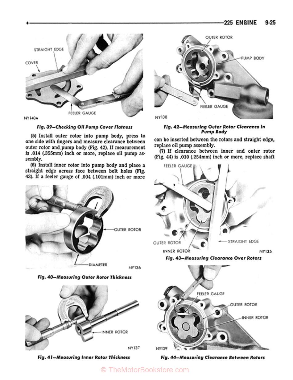 1981 Dodge D/W 150-450 Truck, Ramcharger, Trail Duster Shop Manual -  Oil Pump