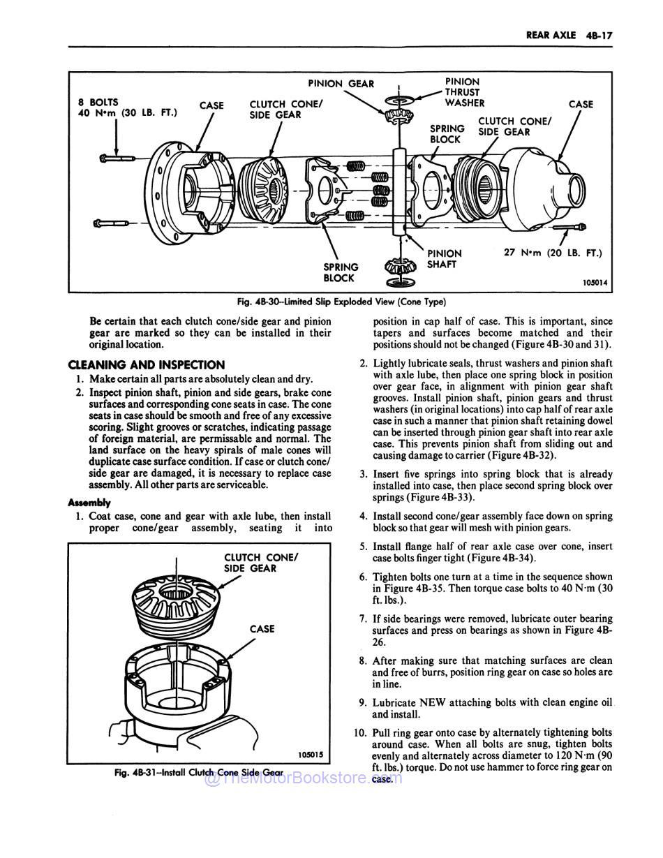 1982 Chevrolet Camaro Shop Manual Sample Page - Rear Axle