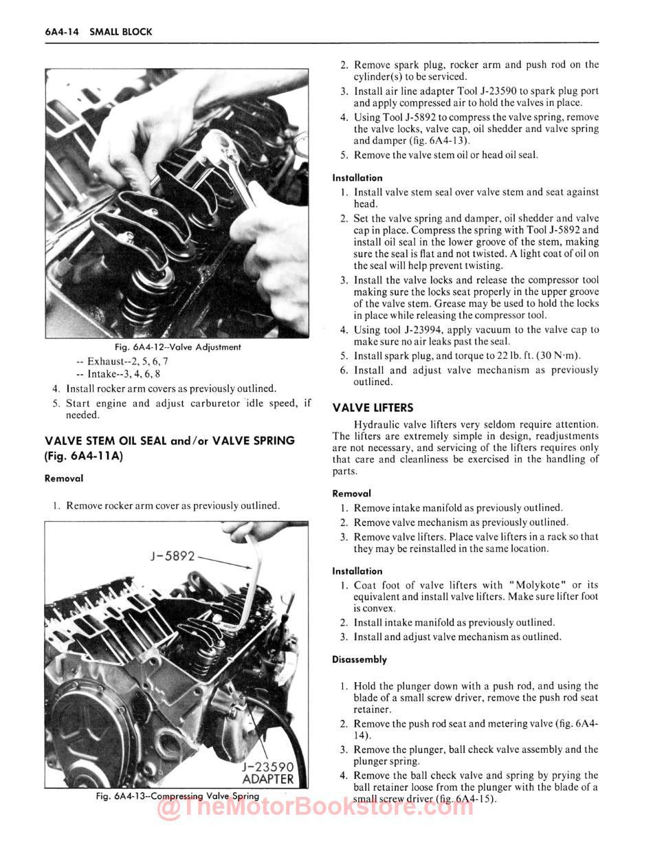 1982 Chevy LD Truck 10-30 Series Shop Manual - Sample Page - Small Block