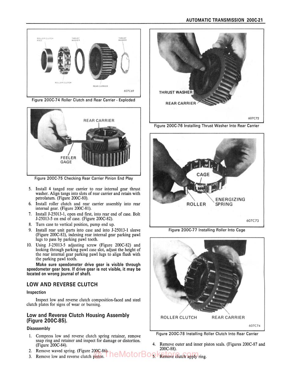 1982 Pontiac Firebird Chassis & Body Service Manual - Sample Page - Automatic Transmission 200C