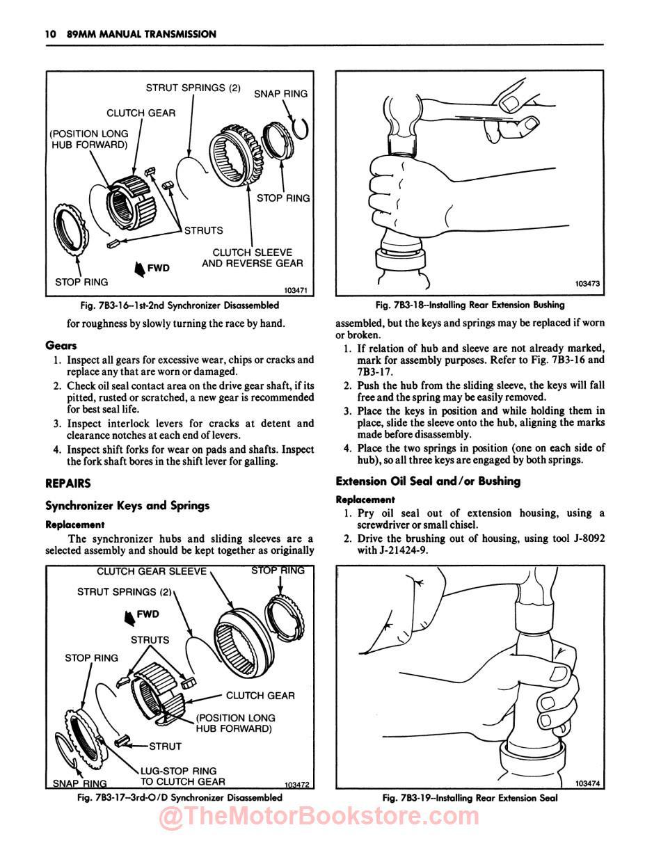 1983 Chevy LD Truck 10-30 Series Shop Manual - Sample Page - Manual Transmission