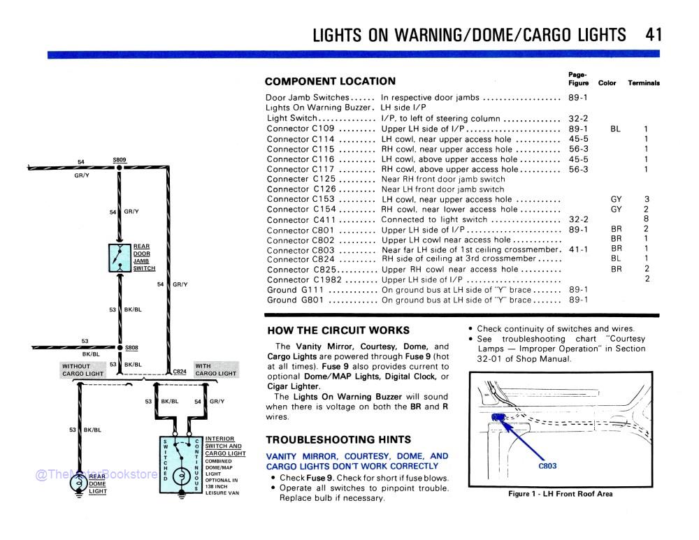 1983 Ford Econoline Van Electrical Vacuum Troubleshooting Manual - Sample Page 1