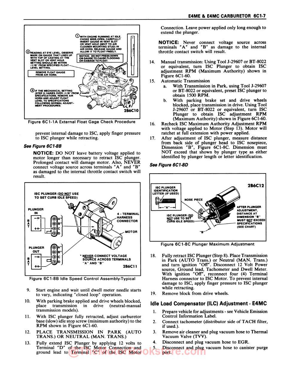 1984 Chevy LD Truck 10-30 Series Shop Manual - Sample Page - Carburetor