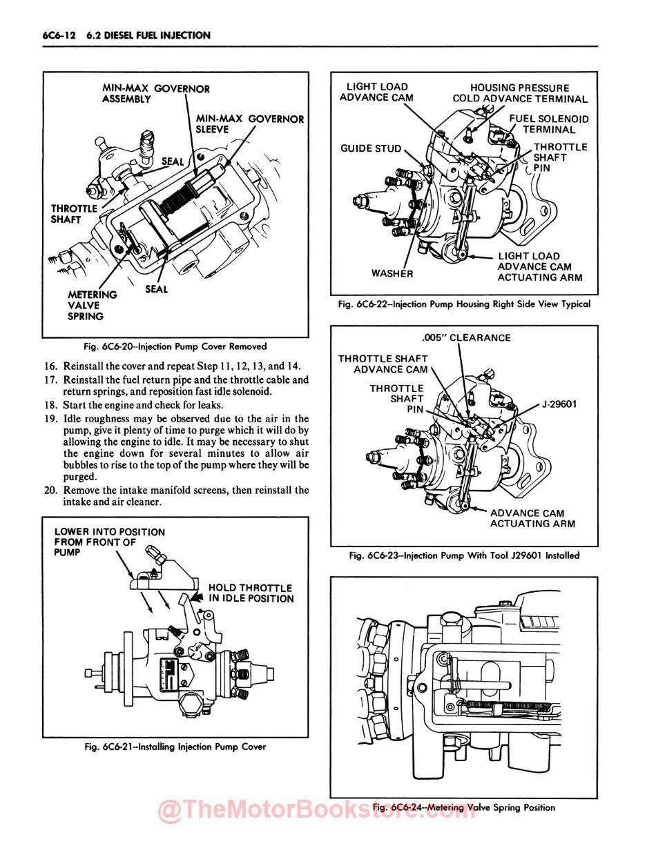 1984 Chevy LD Truck 10-30 Series Shop Manual - Sample Page - 6.2 Diesel Fuel Injection