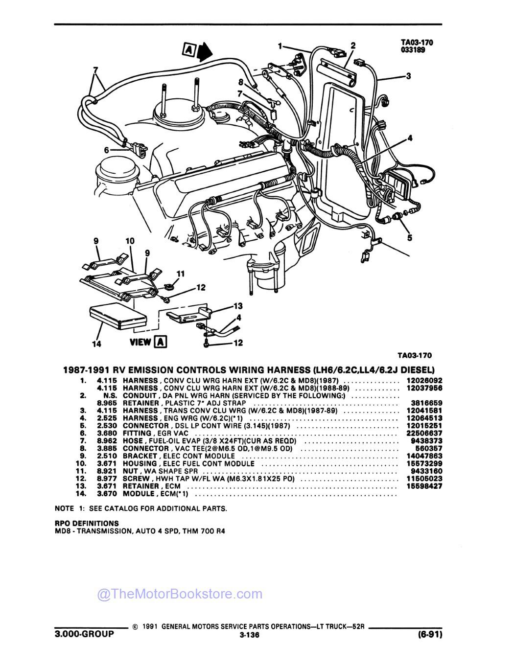 1985 - 1986 Chevrolet & GMC C/K, 1987 - 1991 R/V Truck Parts Catalog - Sample Page 3