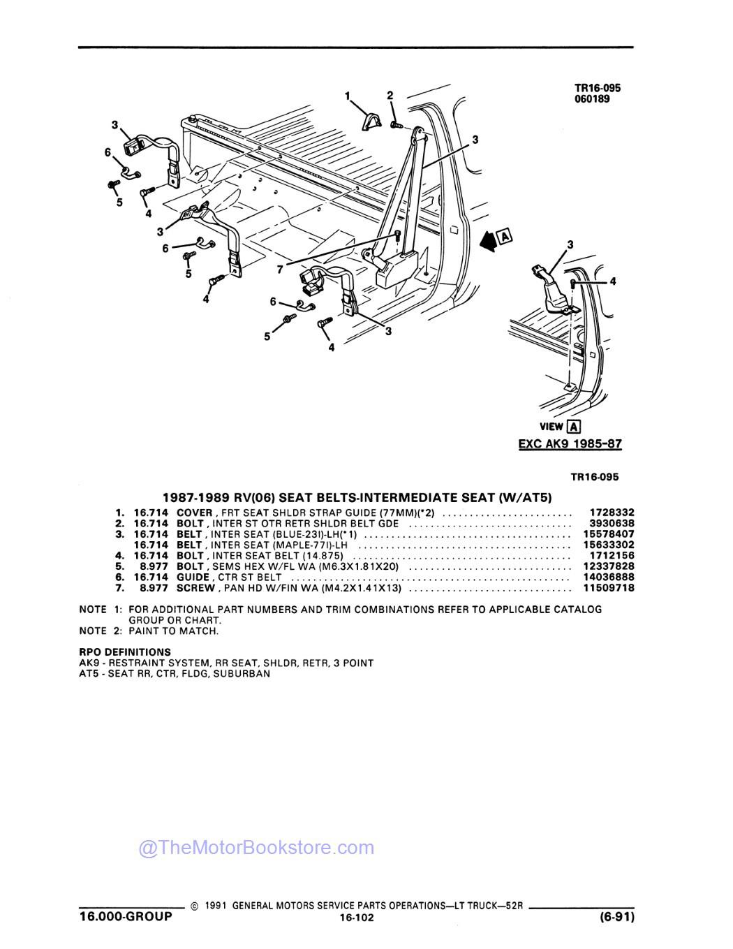 1985 - 1986 Chevrolet & GMC C/K, 1987 - 1991 R/V Truck Parts Catalog - Sample Page 4