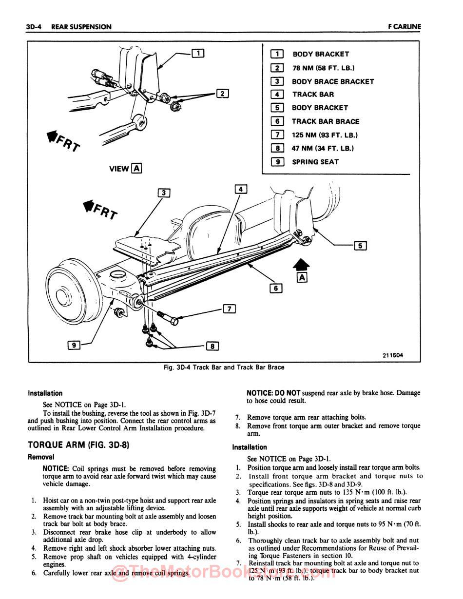 1985 Chevy Camaro Shop Manual - Sample Page - Rear Suspension