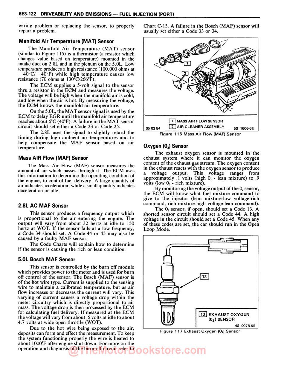 1985 Chevy Camaro Shop Manual - Sample Page - Fuel Injection (Port)