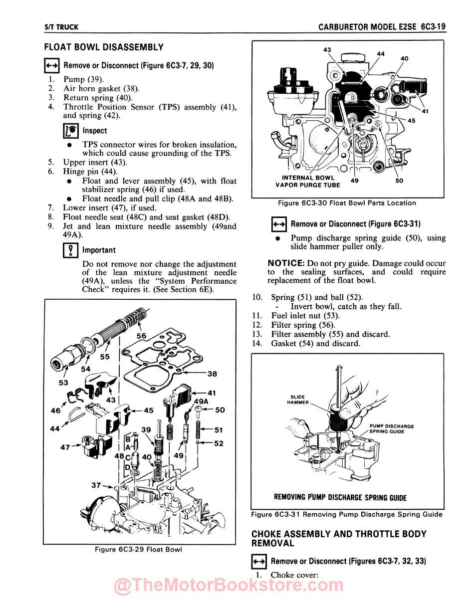 1985 Chevy S-10 LD Truck Shop Manual - Sample Page - Carburetor
