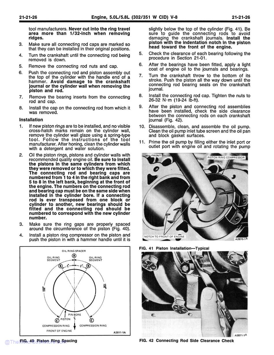 1985 Ford Mustang, Lincoln Mercury Shop Manual - 2 Volumes - Sample Page 1