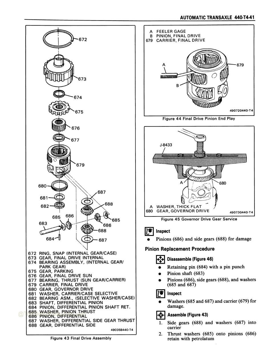 1986 Cadillac Eldorado, Seville Shop Manual - Automatic Transaxle 440-T4