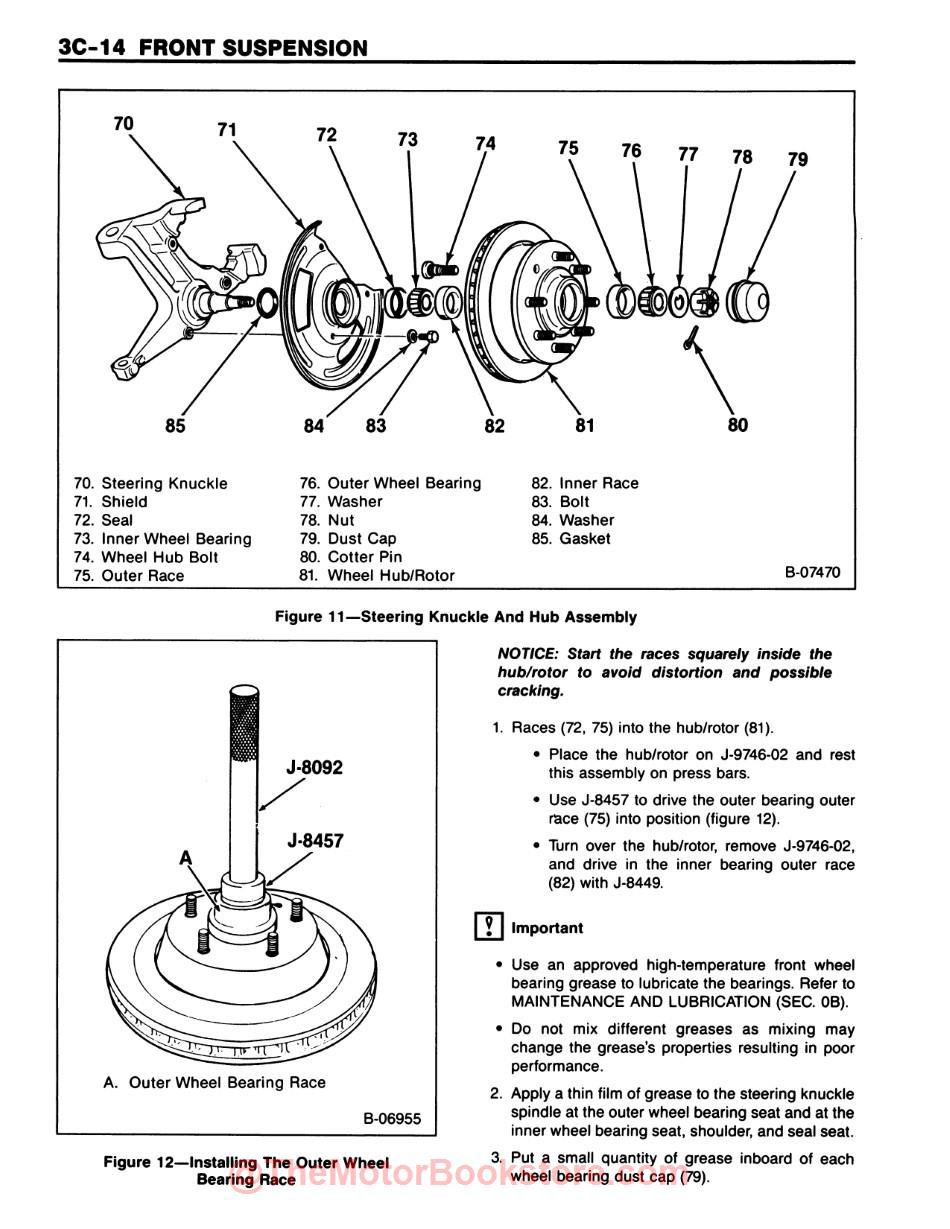 1986 Chevy LD Truck 10-30 Series Shop Manual - Sample Page- Front Suspension