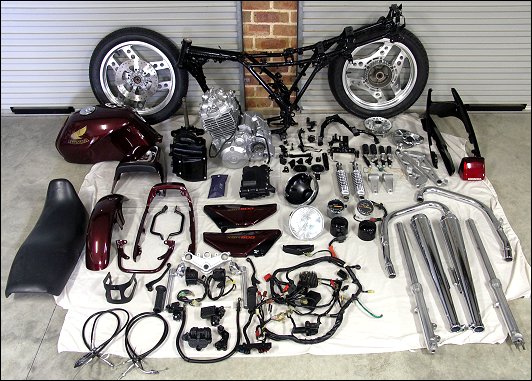 1986 Honda XBR500 Dismantled