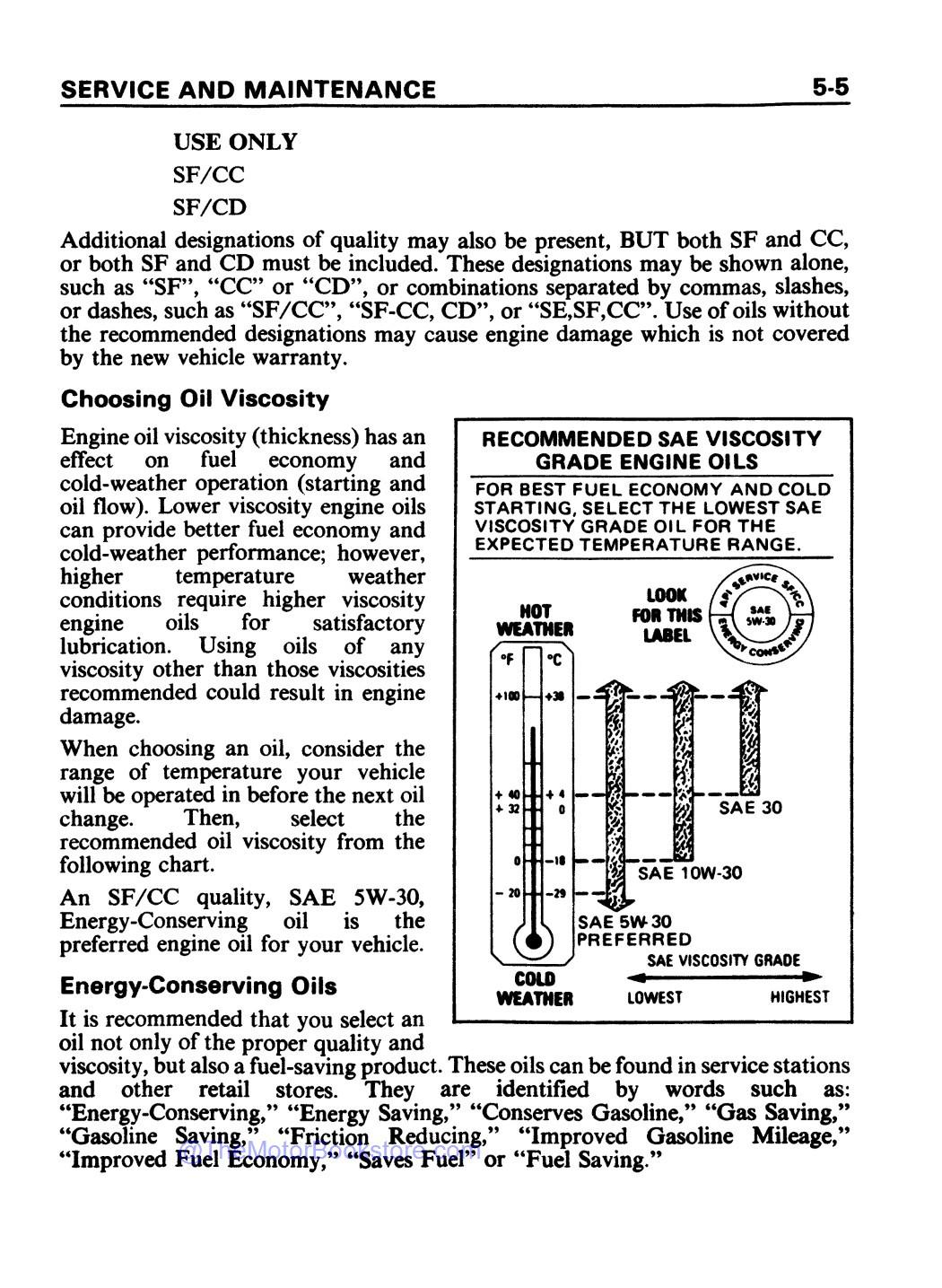 1987 Chevrolet Camaro Owner's Manual - Sample Page