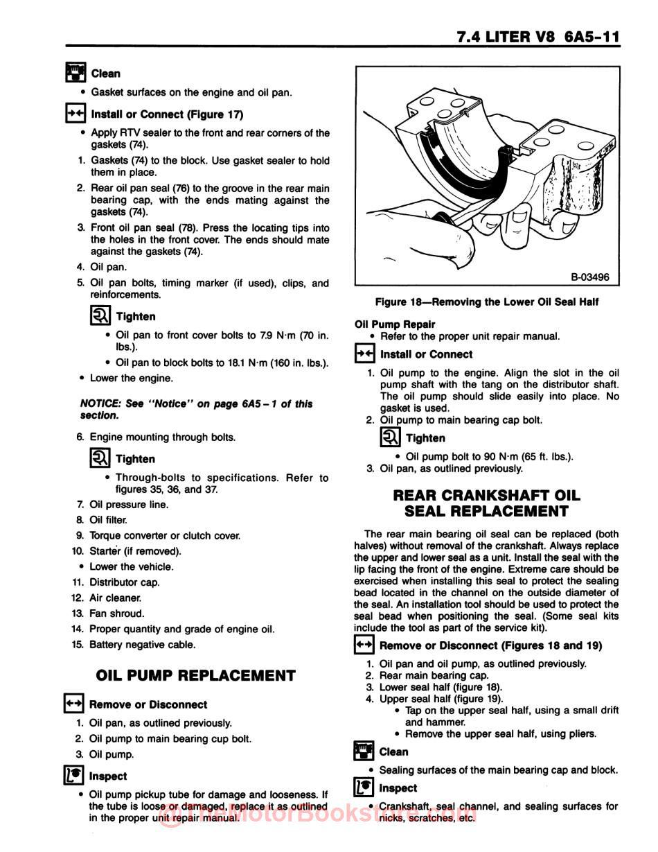 1987 Chevy LD Truck 10-30 Series Service Manual - Sample Page - 7.4 Liter V8