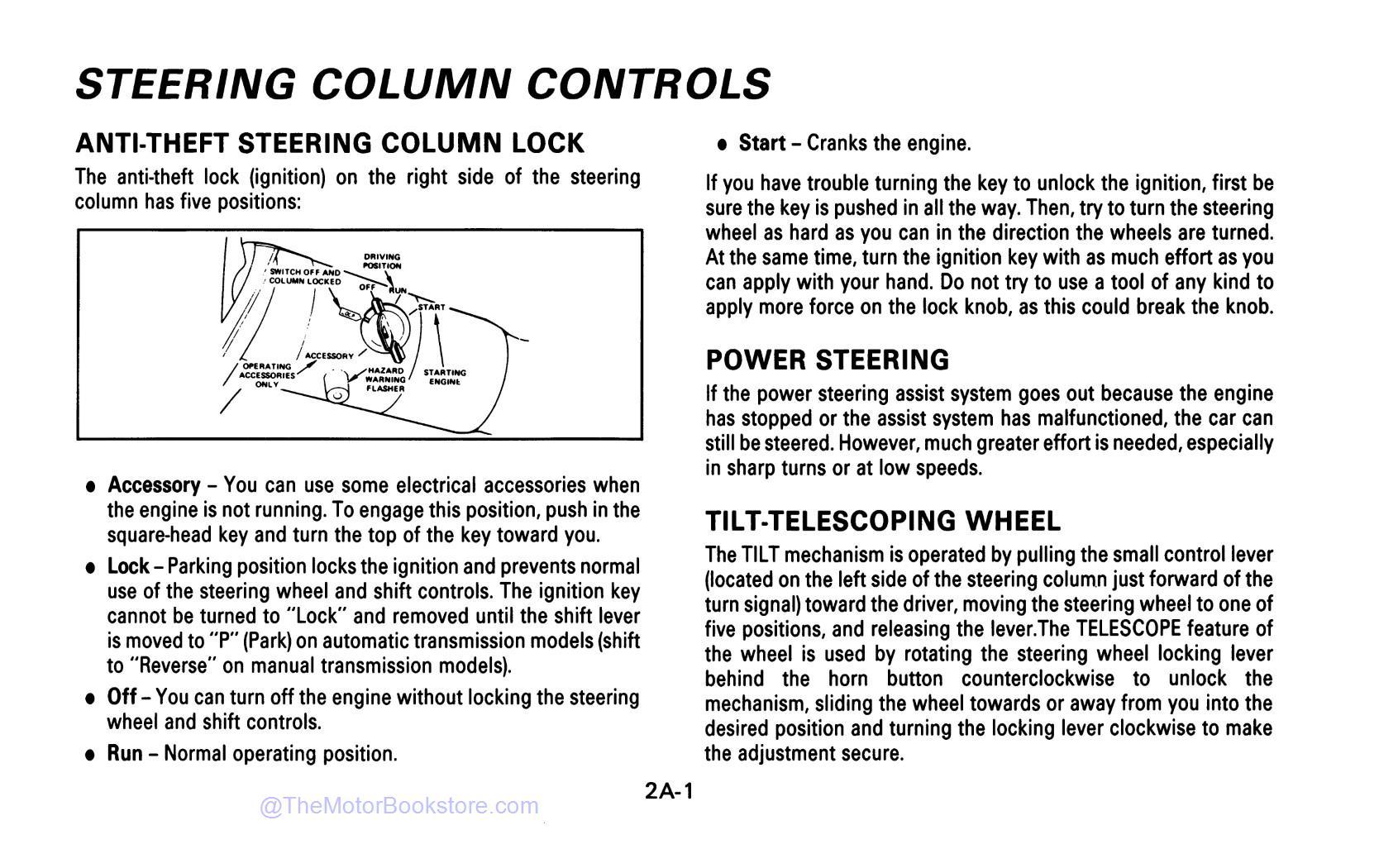 1987 Corvette Owner's Manual - Sample Page