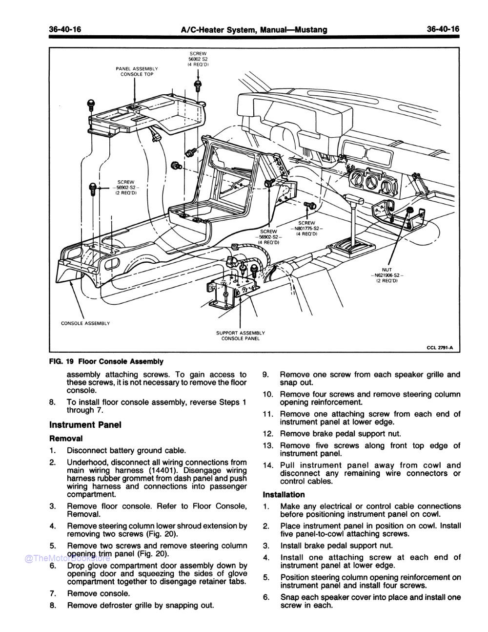 1987 Ford Mustang, Thunderbird, Continental, Mark VII, Cougar Shop Manuals - Sample Page 1