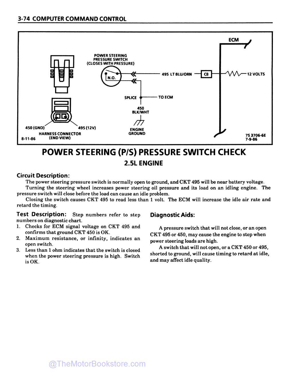 1987 GMC Light Duty Truck Fuel, Driveability and Emissions Manual - Sample Page