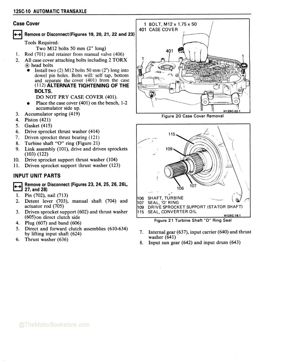 1988 Cadillac Cimarron Shop Manual - Automatic Transaxle