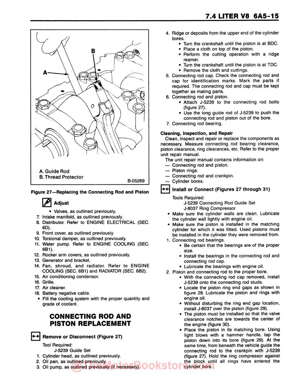1988 Chevy C-K Pick-Up Service Manual - Sample Page - 7.4 Liter V8