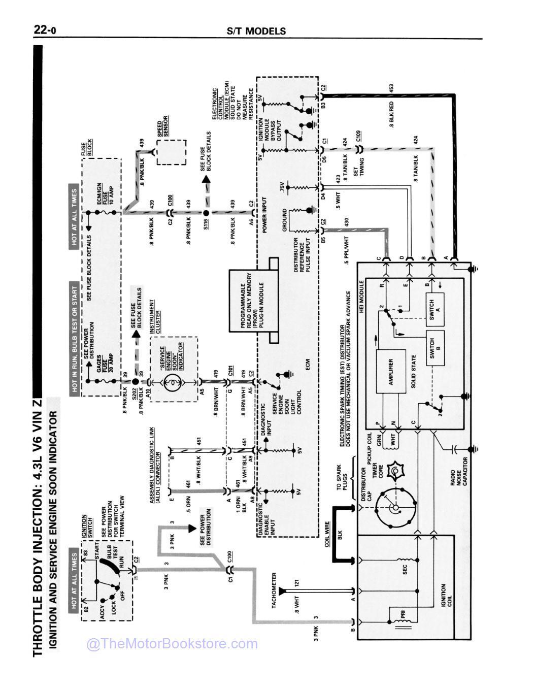 1988 GMC S / T Truck Electrical Troubleshooting Manual - Sample Page