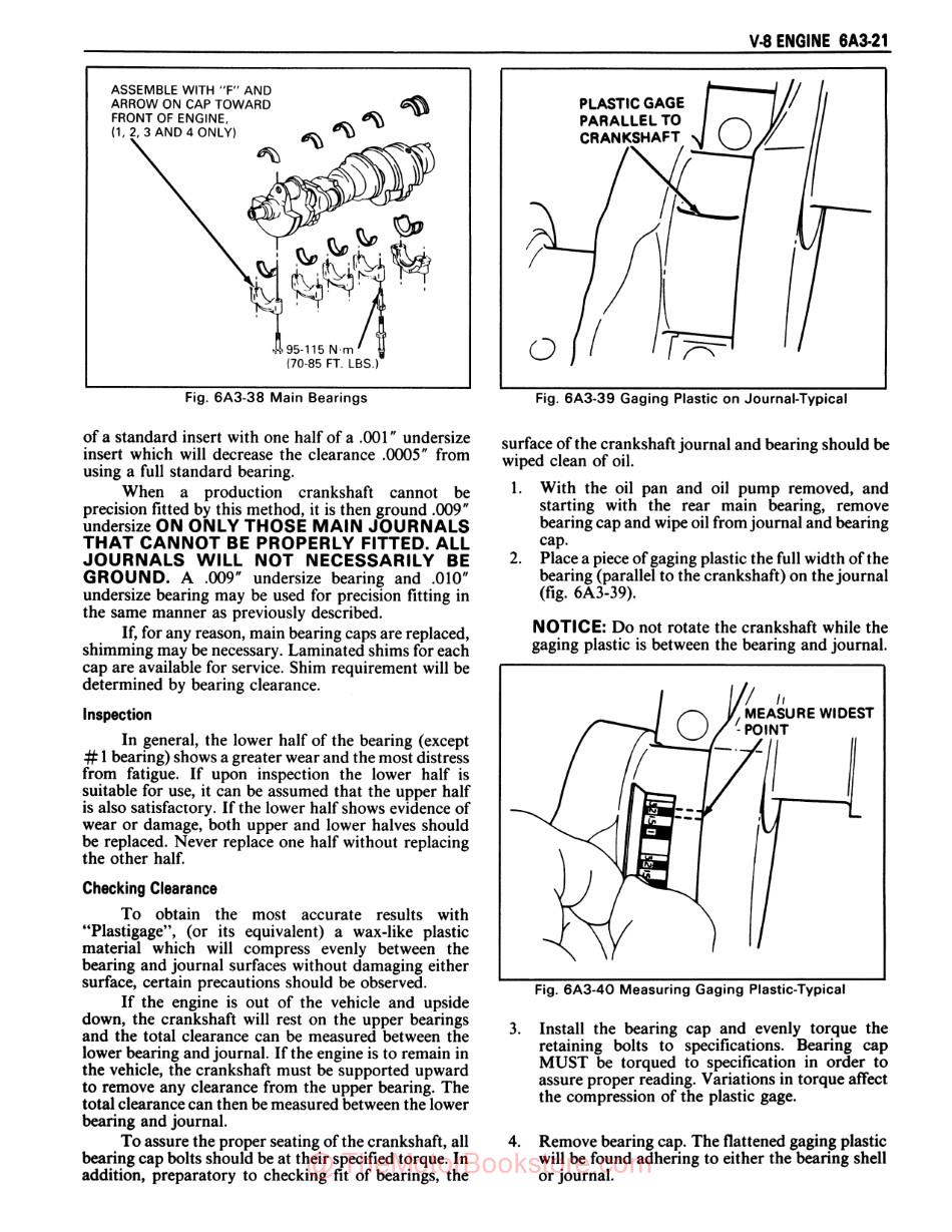 1988 Pontiac Firebird Chassis & Body Service Manual - Sample Page - V-8 Engine