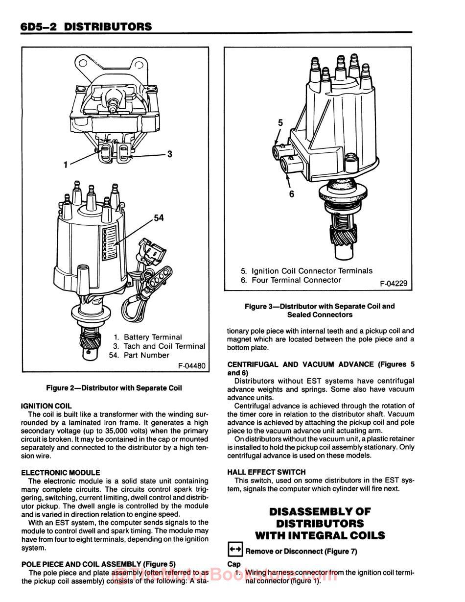 1989 Chevy LD Truck Unit Repair Manual - Sample Page - Distributors