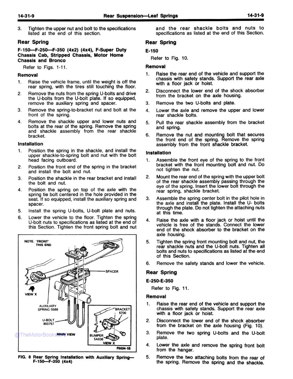 1989 Ford F-150-350 Truck, Bronco, E-150-350 Vans, & F-Super Duty Shop Manuals - Sample Page 4