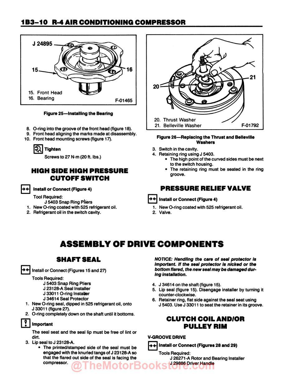 1990 Chevy LD Truck Unit Repair Manual - Sample Page - Air Conditioning Compressor