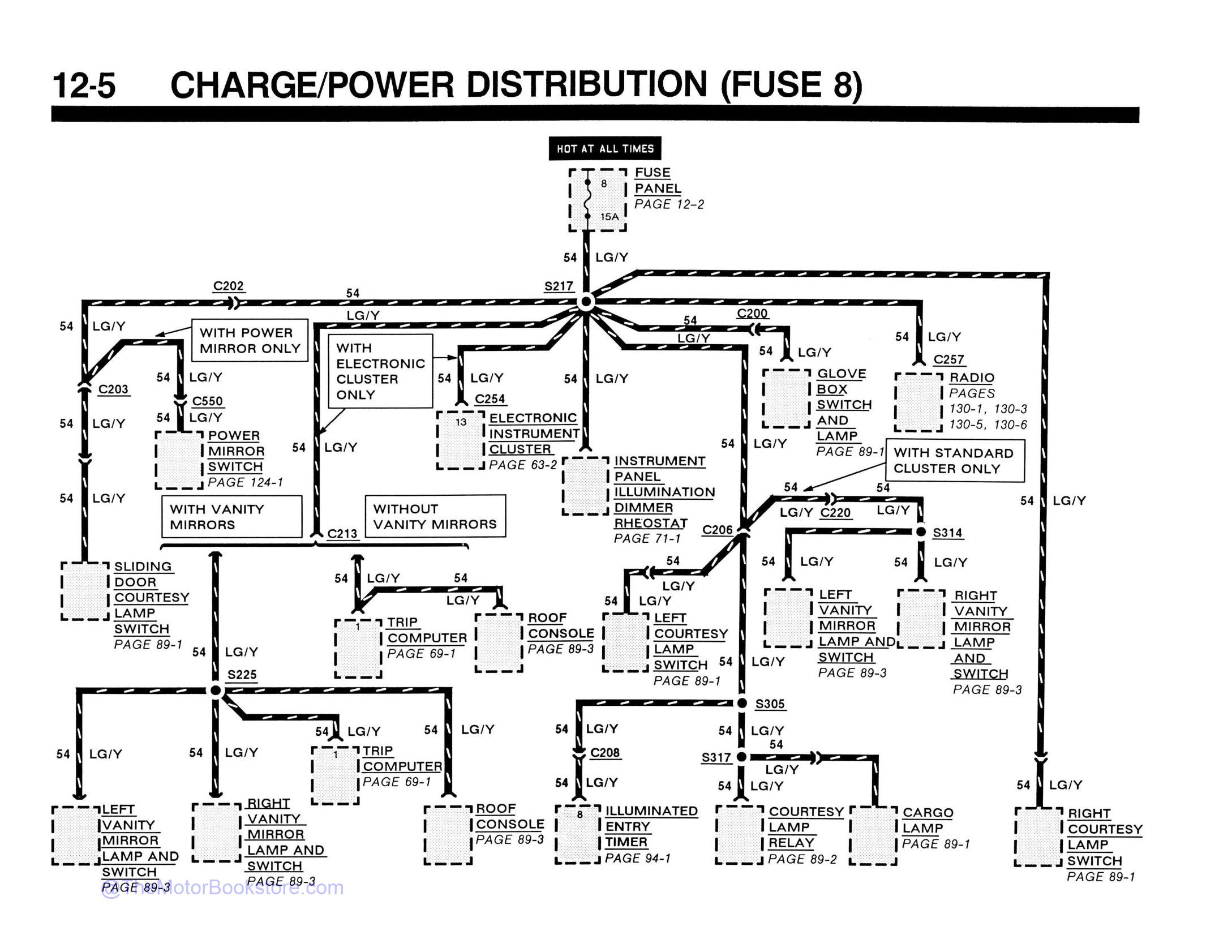 1990 Ford Aerostar Electrical / Vacuum Diagnosis Manual - Sample Page 1