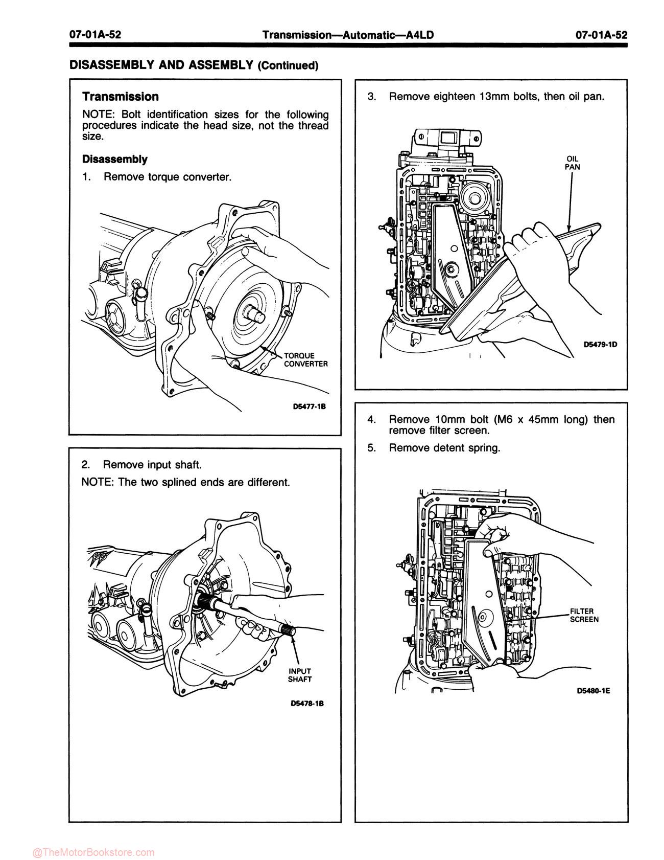 1990 Ford Ranger, Aerostar, Bronco II Shop Manual - Sample Page 2