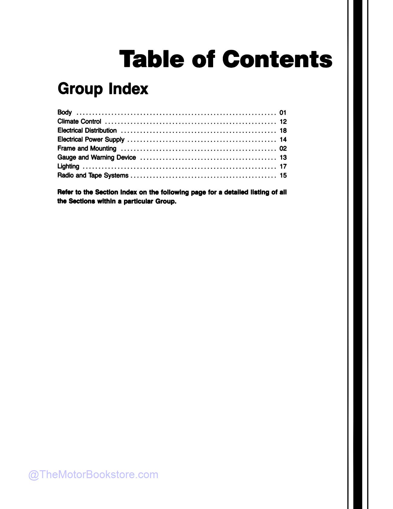 1990 Ford Ranger, Aerostar, Bronco II Shop Manual  - Table of Contents 2