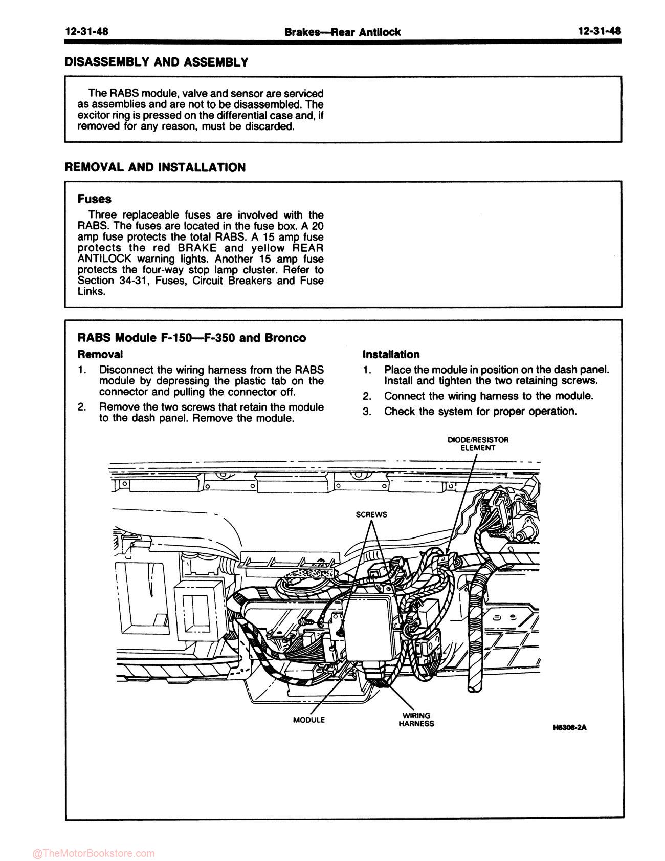 1990 Ford F-Series Truck & Bronco Electrical Vacuum Manual - Sample Page 1