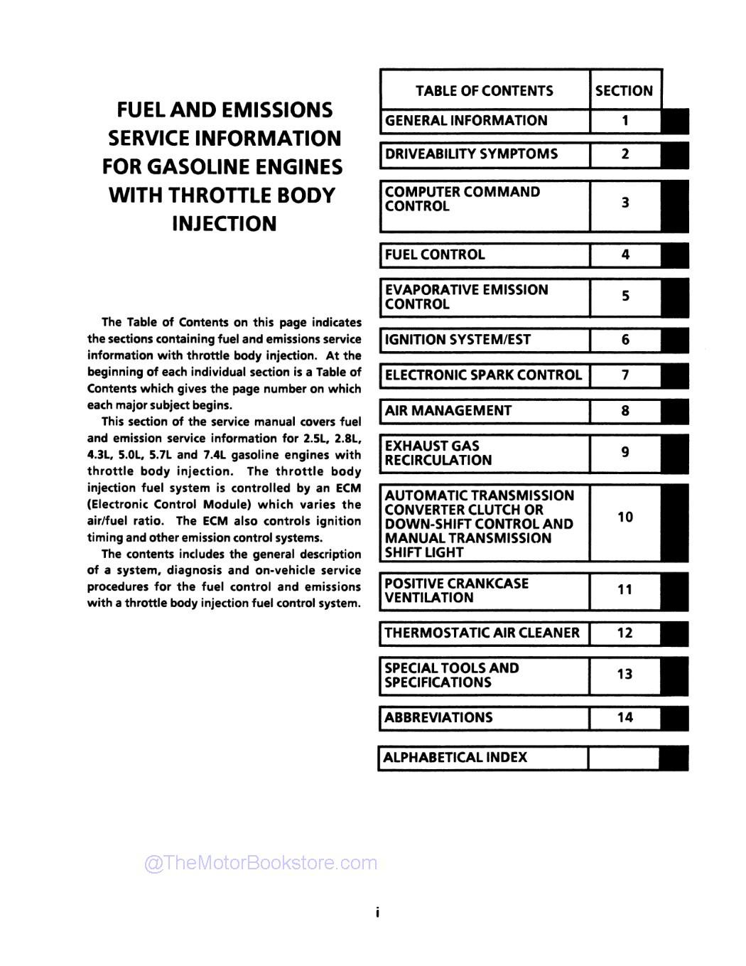 1990 GMC R-V Truck, G-P Van Shop Manual - Table of Contents 2 1990 GMC R-V Truck, G-P Van Shop Manual - Table of Contents 2
