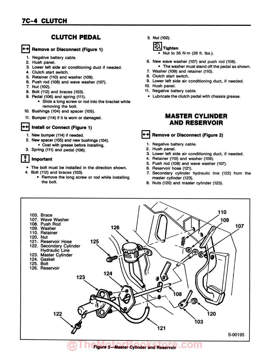 1991 Chevy S-10 Models Service Manual - Sample Page - Clutch