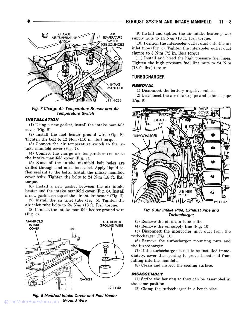 1991 Dodge Truck Cummins 5.9 Diesel Engine Repair Supplement - Sample Page 2